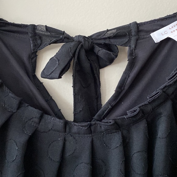 LC Lauren Conrad Sheer Lined Cap Sleeve Top - Picture 6 of 9